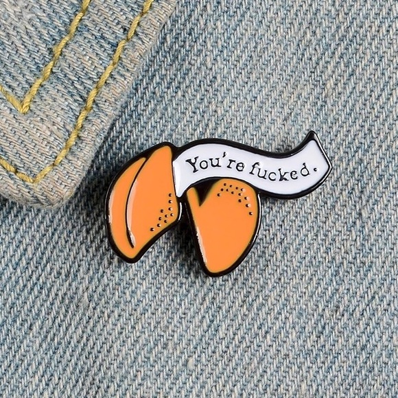 1 LEFT‼️ Funny Fortune Cookie Rude Swearing Youred F-Ed Pin - Picture 3 of 8